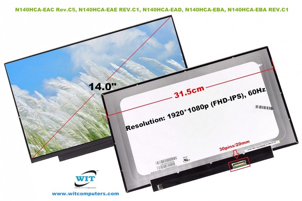Dalle écran LCD 15,6 Pouces Full HD – Référence N156HGE-EA2 Rev.C1 – Connecteur 30 Broches – Garantie 1 An
