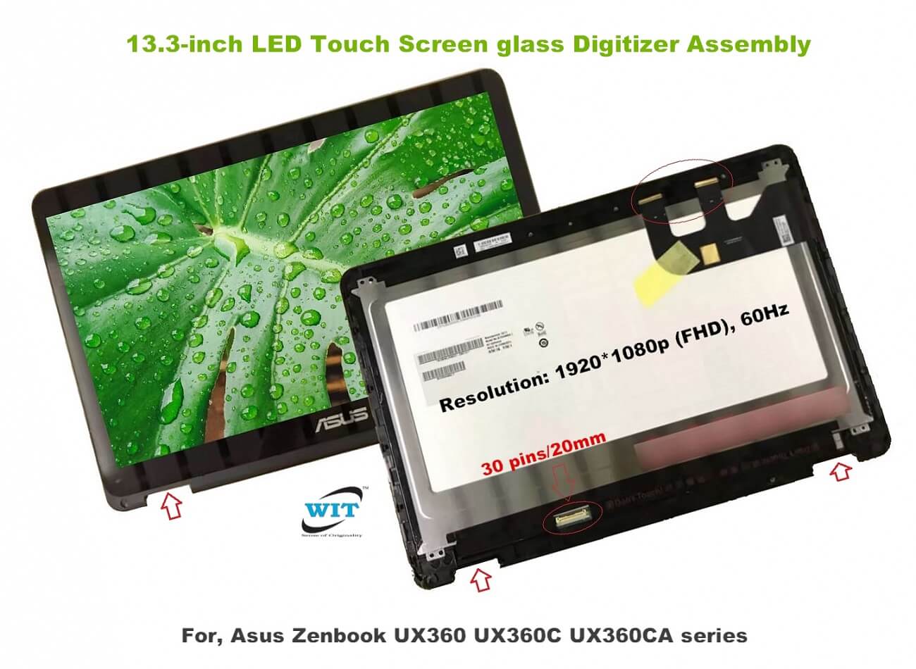 thumbnail interactive-video image 1 of 15.6" Touch Screen Digitizer Assembly For HP 15-F387WM – 1366x768 LED LCD, Glossy, 40-Pin Touch, Replacement Screen 1 of 5