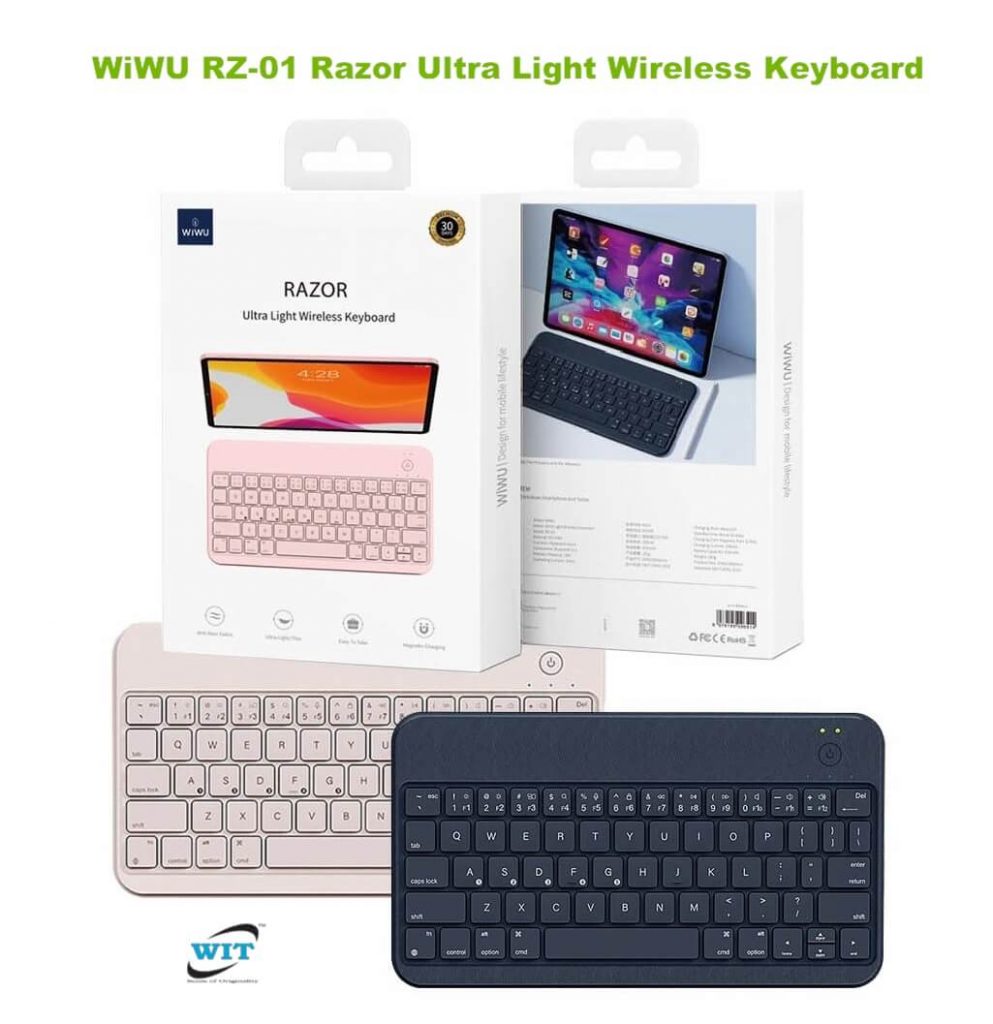 WiWU RZ01 Razor Ultra Light Wireless Rechargeable Bluetooth Keyboard