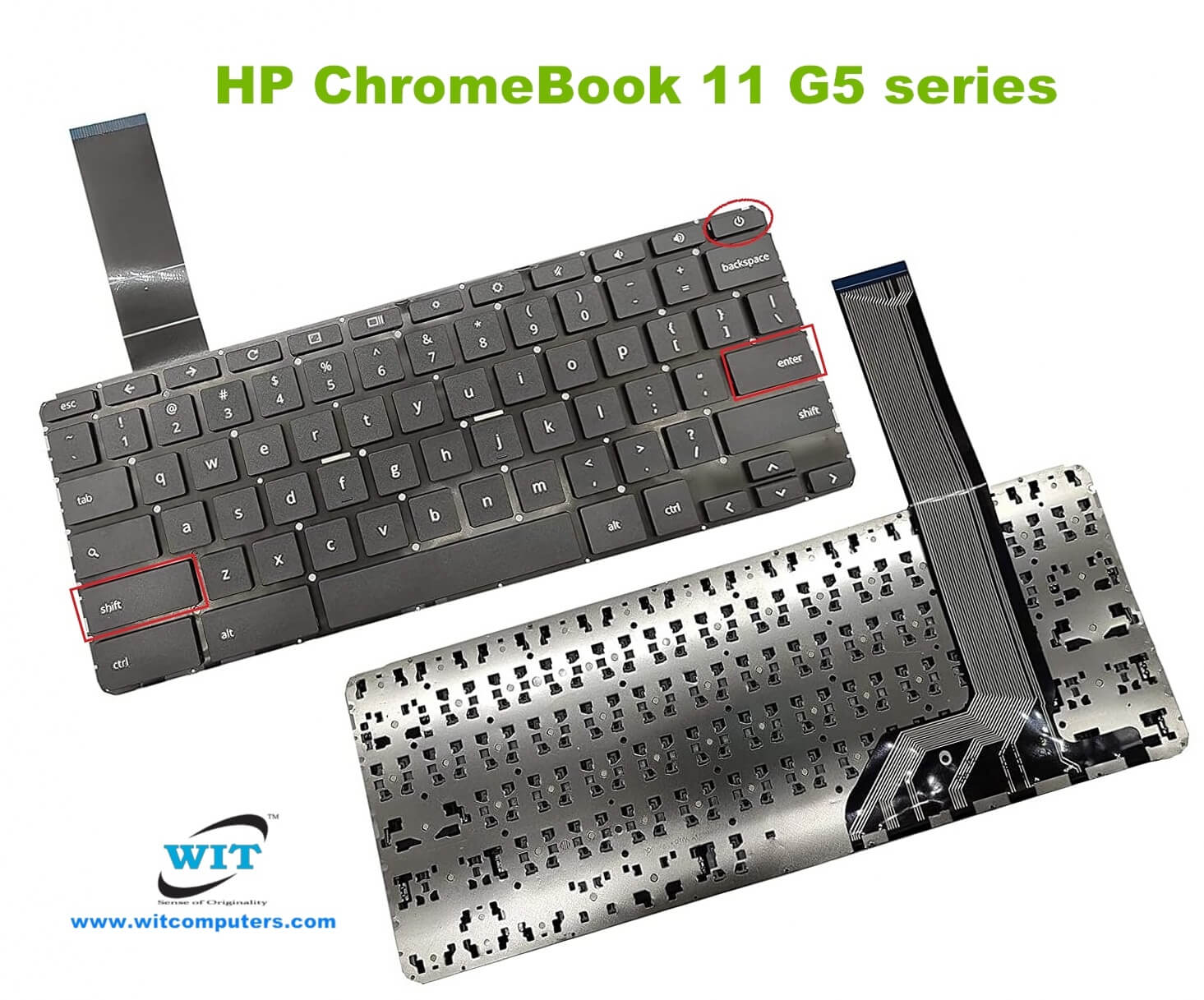 Replacement Keyboard For HP Chromebook 11 G5 – US Layout, QWERTY, Black – Full Keyboard