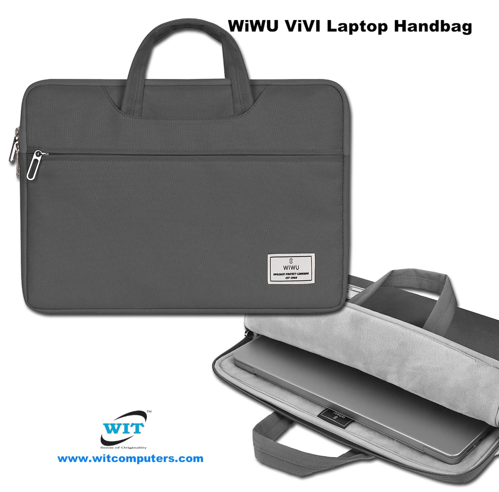ViVI Laptop Handbag(Grey)